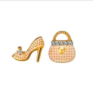 1 Pair Bag and Heels Asymmetrical Earrings